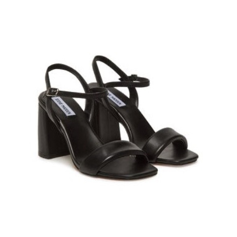 Steve Madden Black Block Heel Sandals